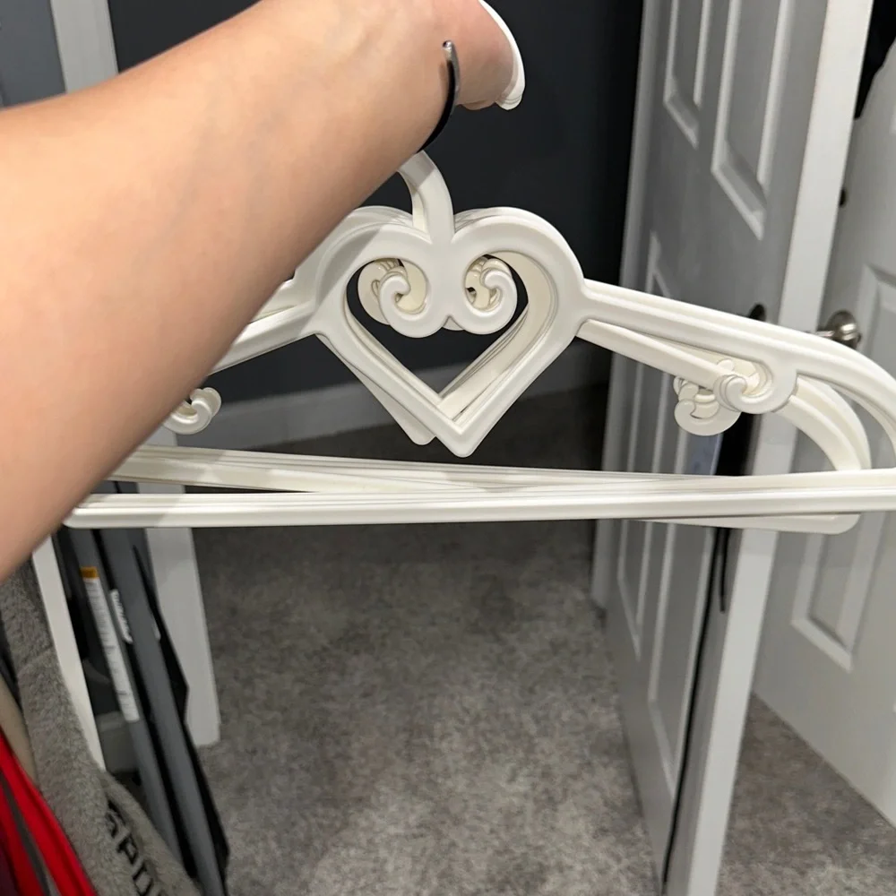 White Decorative Heart Hangers